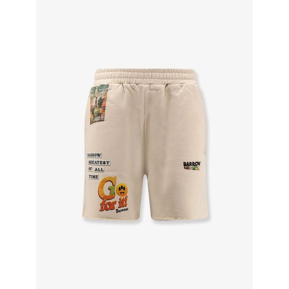 Barrow Men Cotton Shorts With Iconic Print